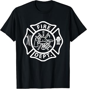 Fire Department Logo Uniform Fireman Symbol Firefighter Gear T-Shirt
