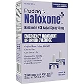 Padagis Naloxone HCl Nasal Spray 4mg, Emergency Treatment of Opioid Overdose, 2 Single-Dose Nasal Spray