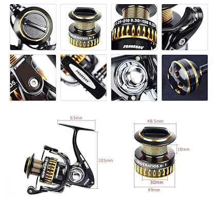 No Carrete de Pesca,Carretes de spincasting 5.0:1,Intercambiables ...
