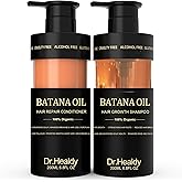 Anti-Thinning Batana Oil Shampoo & Deep Moisturizing Conditioner Set (6.8oz x2) Natural herbal Scent,Clarifying Hair Care,Hair Thickening Product, Women & Men