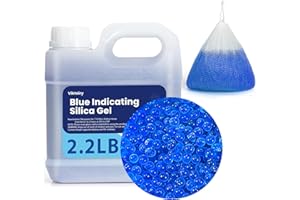 VIKTAIRY 2.2LBS Desiccant Beads, Premium Blue Indicating Reusable Silica Gel Beads Bulk, Industry Standard 3-5 mm Desiccant Dehumidifier for 3D Filament, Electronic Devices, Camera, Documents, Safe (5PCS Bags)