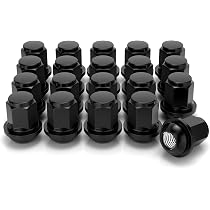 thumbnail image 2 of White Knight 20pc 12x1.5 Bulge Black Lug Nuts – Ball Seat – For Honda Acura OEM Wheels 2 of 5