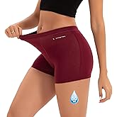 INNERSY Women's Heavy Flow Period Boyshorts Underwear High Waisted Menstrual Panties Hold 4 Tampons