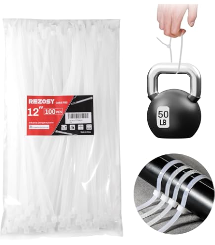 The Cimple Co 11 Inch Zip Ties – Heavy Duty Nylon, Screw Mount, Pack Of 100, White-950368