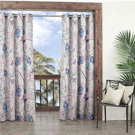 Amazon Com Paisley Art Prints Living Room Curtains Flowers