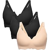 Angelhood Nursing Bras for Breastfeeding Ultra Comfort Seamless Maternity Bra Pack Wireless Pregnancy Bralette Bra Extender