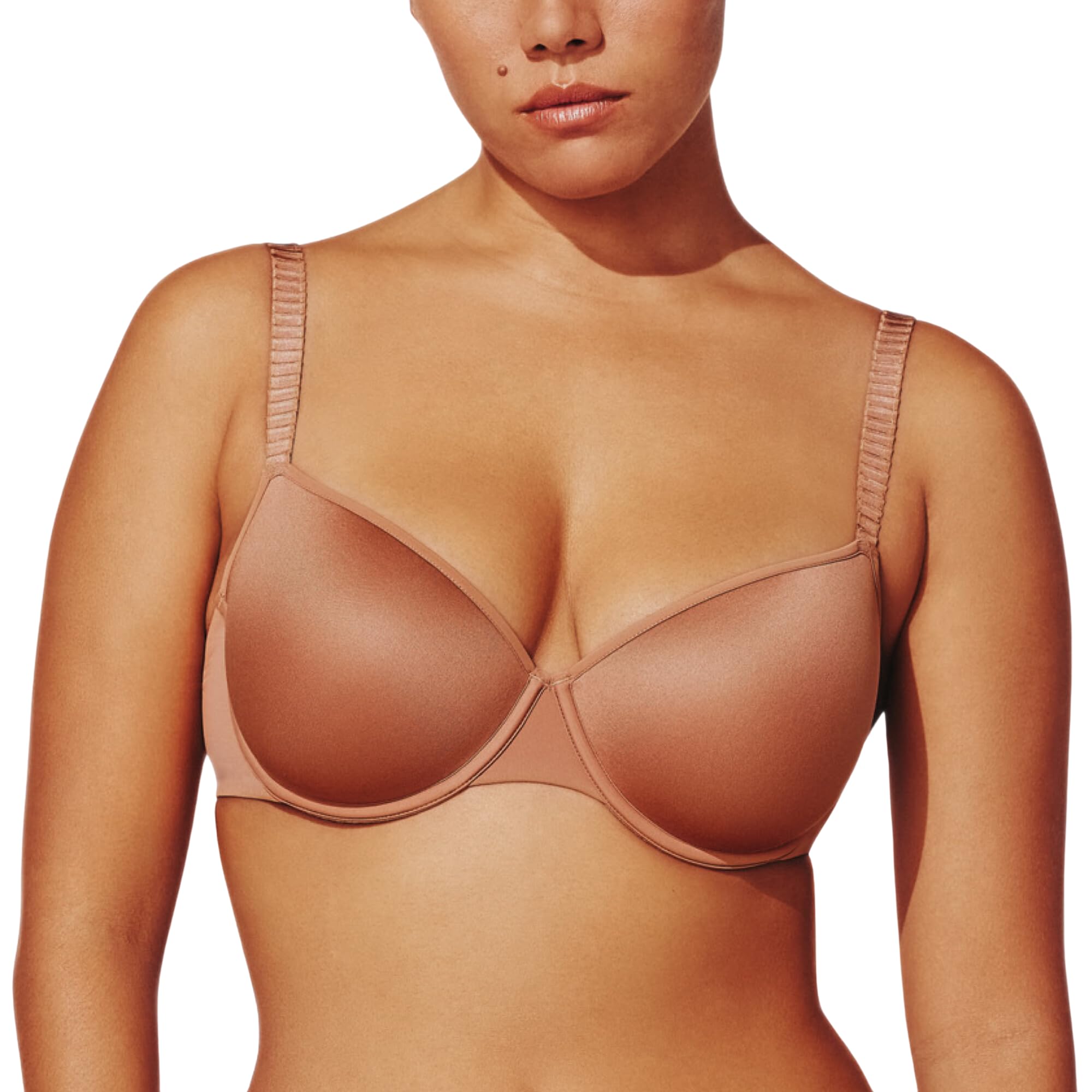 Photo 1 of ThirdLove Classic T Shirt Bra, Tshirt Bras for Women, Everyday T-Shirt Comfort Bra, Smoothing for No-Show Lines, Underwire Support, Bras for Women Mocha