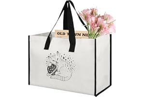 Arkeiliy Christmas Gift Bags, Canvas Christmas Tote Bags with Inner Pocke, Christmas Treat Bags Christmas Bags for Gifts