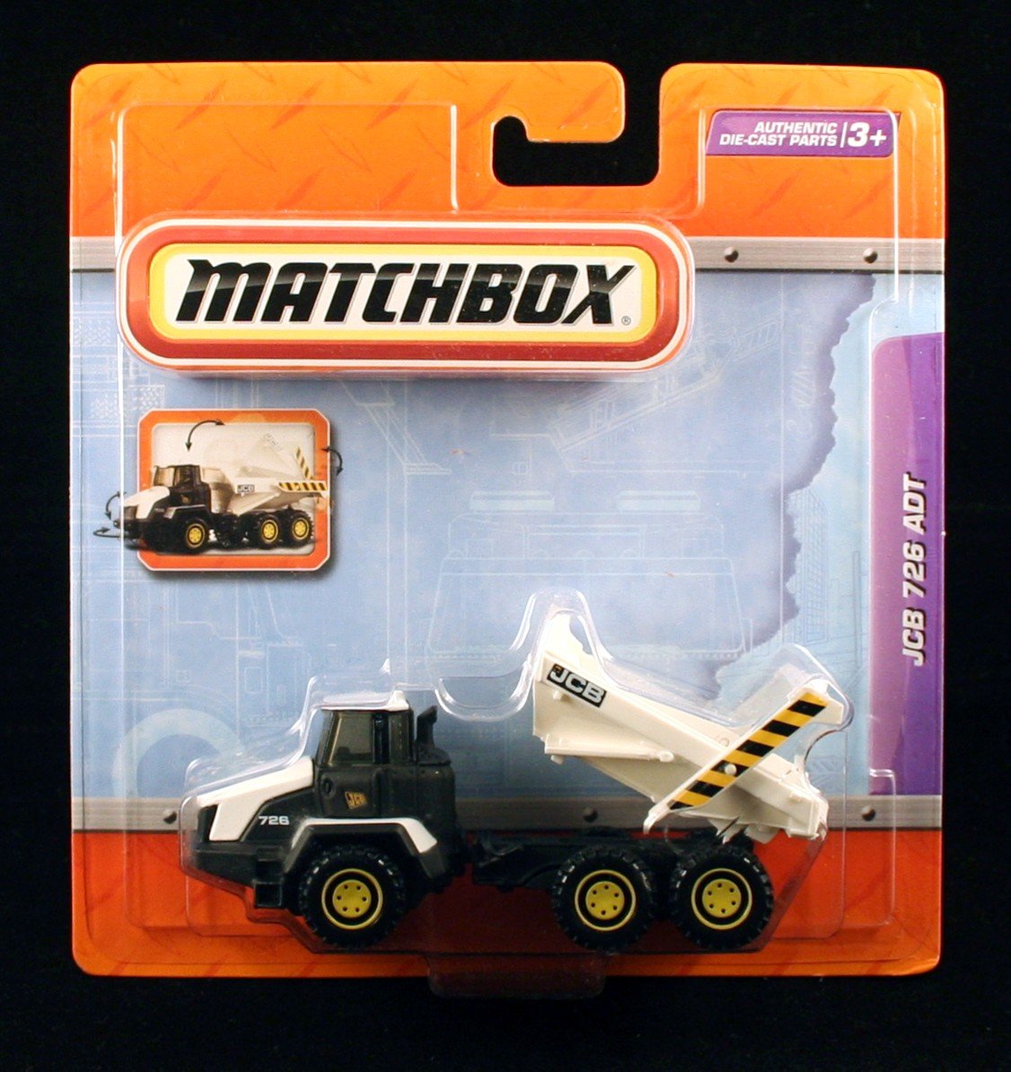 Matchbox JCB 726 ADT White Real Working Rigs Die-Cast Vehicle Real Working Parts