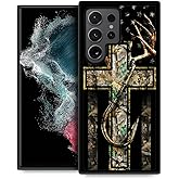 TnXee Compatible with Samsung Galaxy S24 Ultra Case,Forest Antler Flag Anti-Skid and Shockproof Protective Case for Men/Women,Soft Silicone Rubber+Hard PC Back Cover Compatible with Samsung S24 Ultra