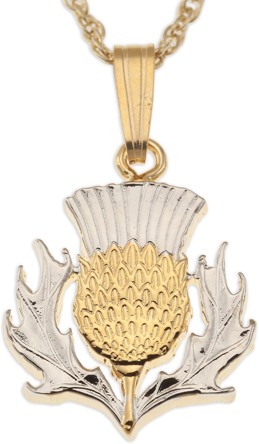 Scottish Thistle Pendant & Necklace, Scotland Two Pound