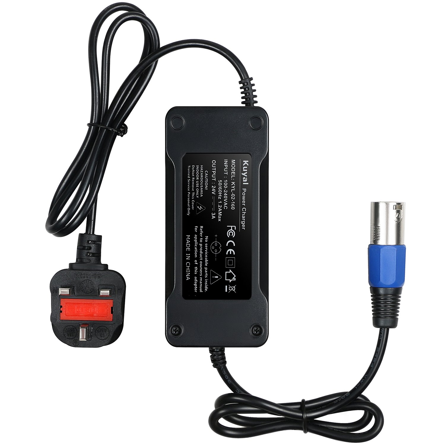 Kuyal 24V 3A 72Watt Power Supply Charger for Jazzy: Amazon.co.uk:  Electronics