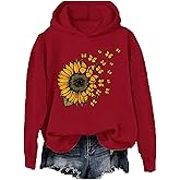 Butterfly Sunflower Hoodie - Flying Butterflies Sweatshirt