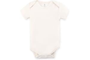 Colored Organics Unisex Newborn 100% Organic Cotton Bodysuit - Short Sleeve Infant One Piece - Baby Boy and Girl Clothing