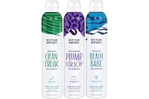 Not Your Mother's Dry Shampoo Spray Signature Assortment (3-Pack) - 7 oz Each - Clean Freak, Plump for Joy & Beach Babe - Instantly Absorbs Oil & Extends Style Life for Refreshed Hair