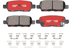 HYFTJYZ HZ1288H rubber core bond between rubber and steel, Rear Ceramic Brake Pad Set - Compatible with Select Infiniti FX, G, M, Q; Nissan 350Z, 370Z, Altima, Juke, Maxima, Murano, Pathfinder, Quest, Rogue