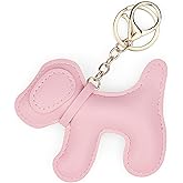 Farcauo Cute Dog Keychain Pu Leather Bag Charms Charm for Handbags Bag Car Keychain Kawaii Bags Accessories