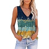 ETCYY Women's Sleeveless V Neck Tank Tops Summer Trendy 2026 Causal Cute Printed Loose Fit Workout Athletic Yoga Shirts