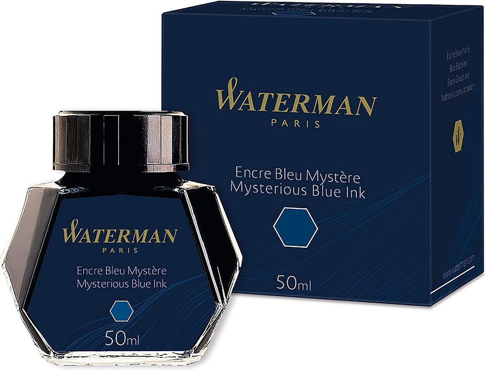Waterman Fountain Pen Ink Mysterious Blue 50ml Bottle