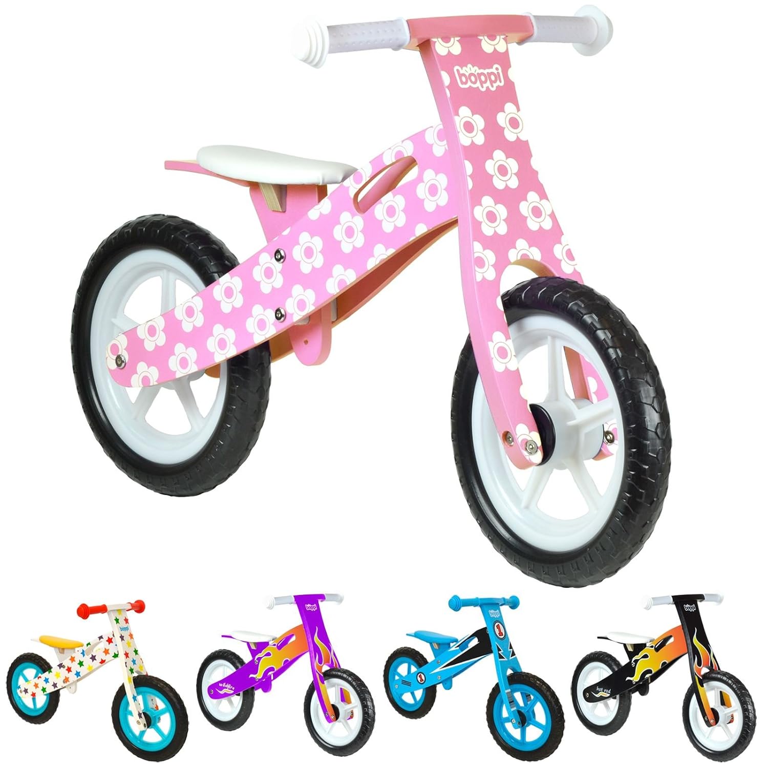 boppi® Bici sin pedales de madera para niños de  años Rosa