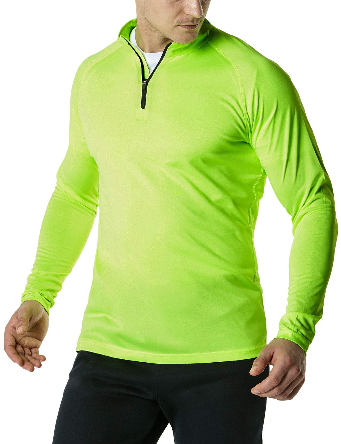 TSLA メンズ 1/4ジップ クールドライ アクティブスポーティシャツ MKZ02 / MKZ03 S   B07KJVHZRW