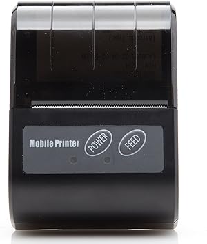 rongta rpp02 N Pocket Talla Pequeña Impresora térmica 58 mm Bluetooth portátil Impresora móvil teléfono POS térmica recepción máquina Soporte Windows y Android Negro Negro Port:Bluetooth+USB: Amazon.es: Informática