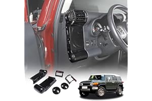 LLKUANG ABS Car Dashboard Side Air Outlet Frame Decorative Panel for Toyota FJ Cruiser (XJ10) 2007-2022 A/C Air Vent Kit Interior Accessories (ABS Carbon fiber)