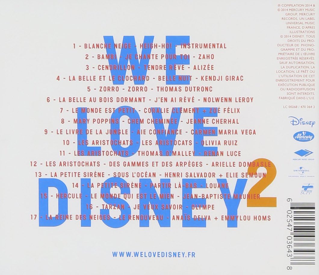 We Love Disney 2 Various Artists キッズ ファミリー 音楽 Amazon