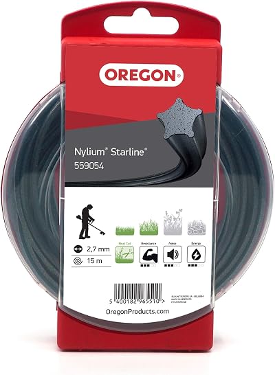 Oregon Star Shaped 2.7mm Strimmer Line 15m Aluminium Particles