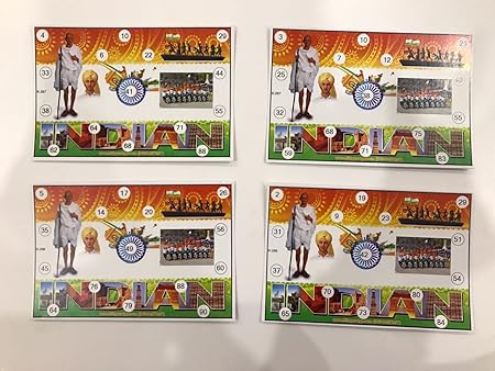 Indian Printed Tambola Tickets