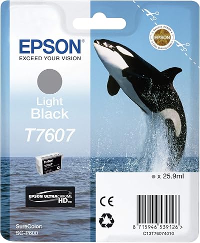 Epson T7607 Ink Cartridge Light Black 25.9ml Original C13T76074010