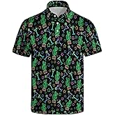 Golf Polo Shirts for Men Quick Dry Short Sleeve Performance Golf Shirts Moisture Wicking Polo Shirts