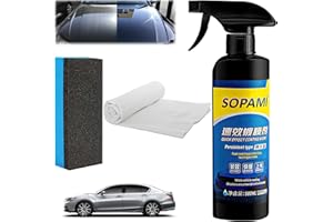HEPANIO Sopami Car Coating Spray,Sopami Quick Effect Coating Agent,Sopami Quickly Coat Car Wax,Sopami Car Scratch Wax Polish Spray Waterless Wash,Sopami Oil Film Emulsion Glass Cleaner (1PC+Sponge+Cloth)