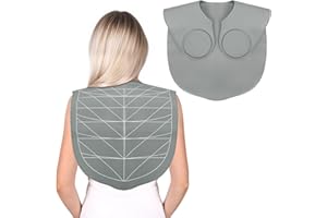 yarlung Hair Cutting Collar Cape, Silicone Hair Cutting Guide Cape for Hair Styling, Salon Hairdressing, Barber Shop, Weighted Neck Wrap, Grey