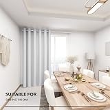 Deconovo White Thermal Curtain Eyelet 203x214cm Silver Grey Full Length 80x84 view 8