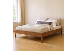 Grain & Grove Bear Platform Bed (Full), Oak Embossed Pecan