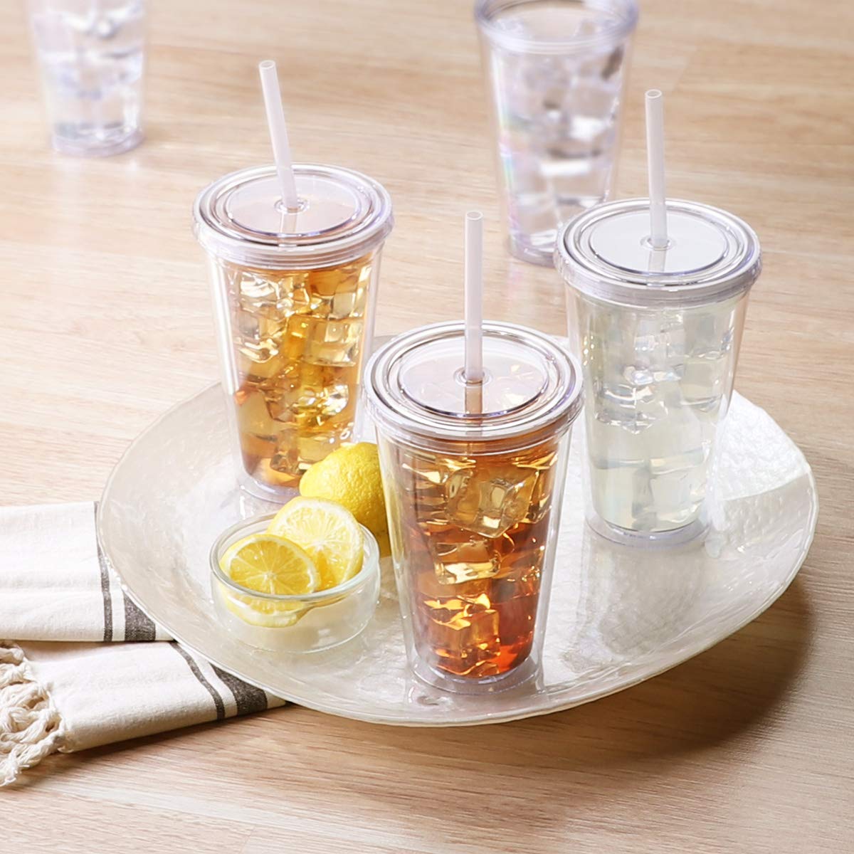 Cupture Classic Insulated Double Wall Tumbler Cup with Lid, Reusable