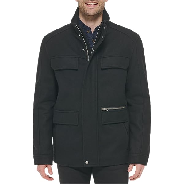 ジャケット・アウター hard melton stand collar coat Cashmere Melton Stand Collar Coat in Black – Blue Owl Workshop