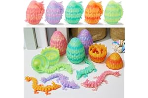 5PCS 3D Printed Dragon Eggs, Movable 3D Printed Toys, Suitable for Children Aged 5-7 and 8-12, Figet Toys, Crystal Dragon Orn