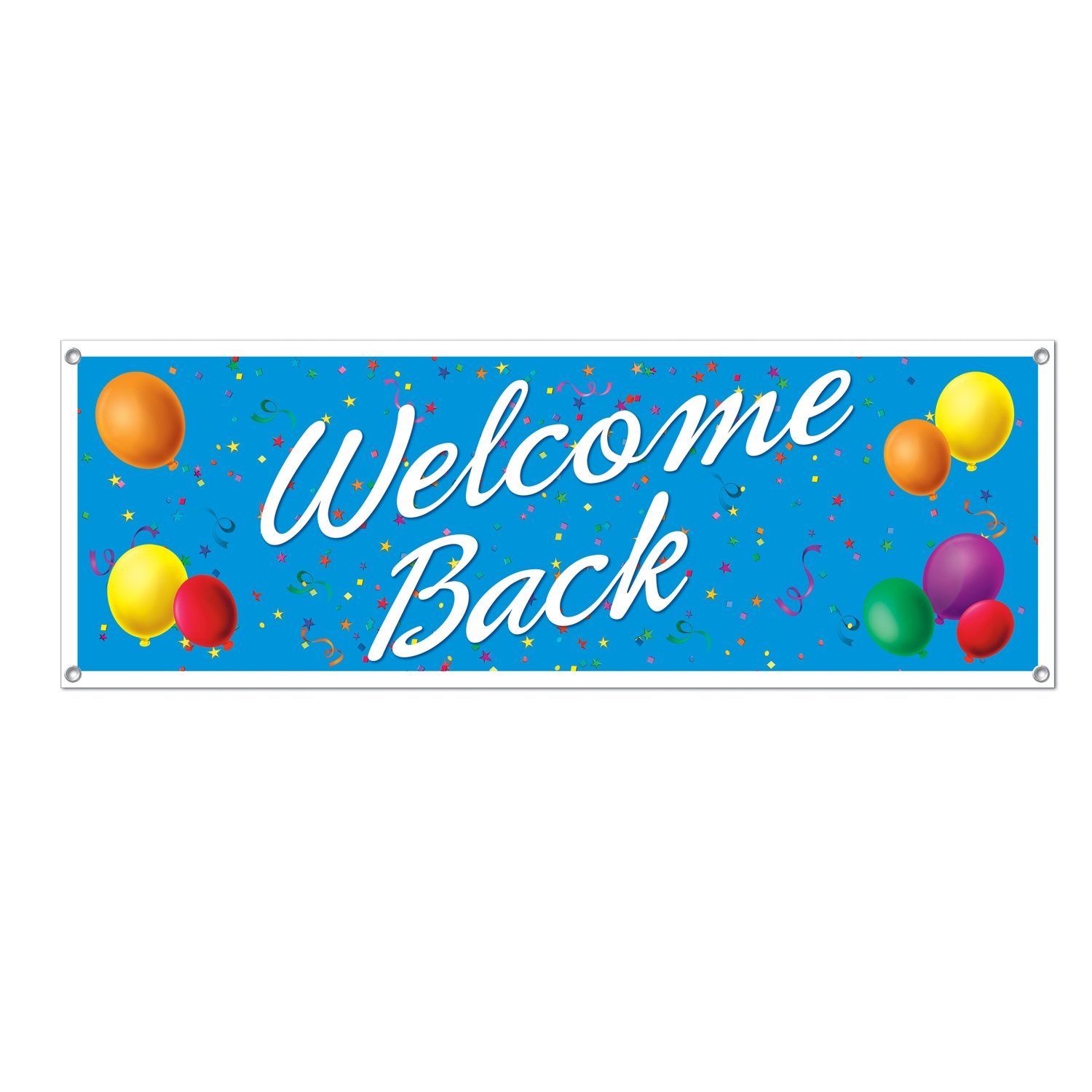 Beistle Welcome Back Sign Banner, 5-Feet by 21-Inch
