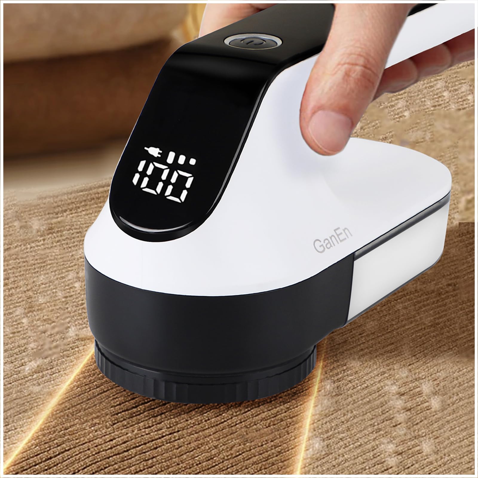 毛玉取り けだまとり 電動 LCD液晶ディスプレ 65mmの超大型強力6枚刃 スピード3段階調整 様々な衣類に対応 切れ味アップ 生地を傷めない 毛玉取り器 替刃付き 安全ロック USB充電式 コードレス使用可 持ちやすい 毛玉とり商品画像