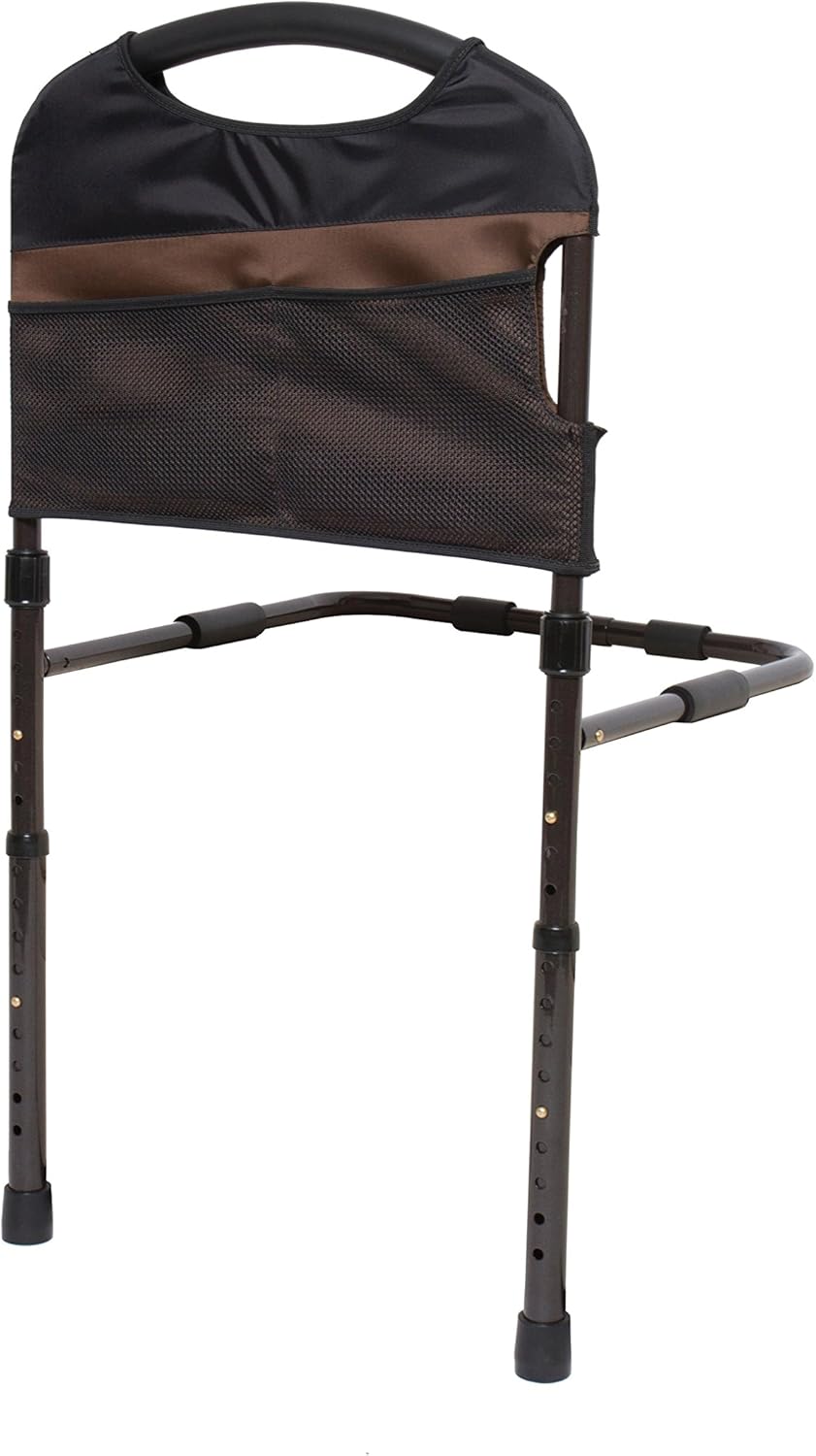 Stander Stable Rail, Bed Assist Rail for Elderly Adults, Senior Bed Handle with Adjustable Legs and Organizer Pouch: Health & Personal Care