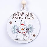 Wooden Christmas Ornaments, Funny Gym Christmas Ornaments, Glowforge, Fitness, Gifts for Gym Rats, Weight Training,Ornament Christmas Decorations for Tree (TO130.1)