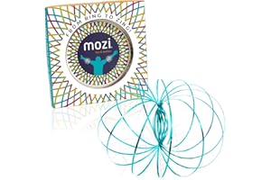 Mozi Geometric Magic Flow Bracelet - Easy to Use - 3D Spiral Toy, Spinning Bracelet Spiral for Children and Adults (Sapphire Blue)