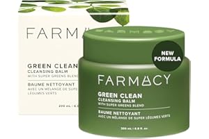 Farmacy Makeup Remover Cleansing Balm - Green Clean Waterproof Makeup Remover Balm + Oil Cleanser for Face - Gently Removes Make Up + SPF while Hydrating Skin (200ml)