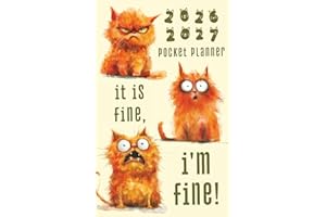2026-2027 Pocket Planner: 2-Year Agenda Organizer for Purse with Funny Cat Theme. Monthly Calendar, Goals, and Note Pages.