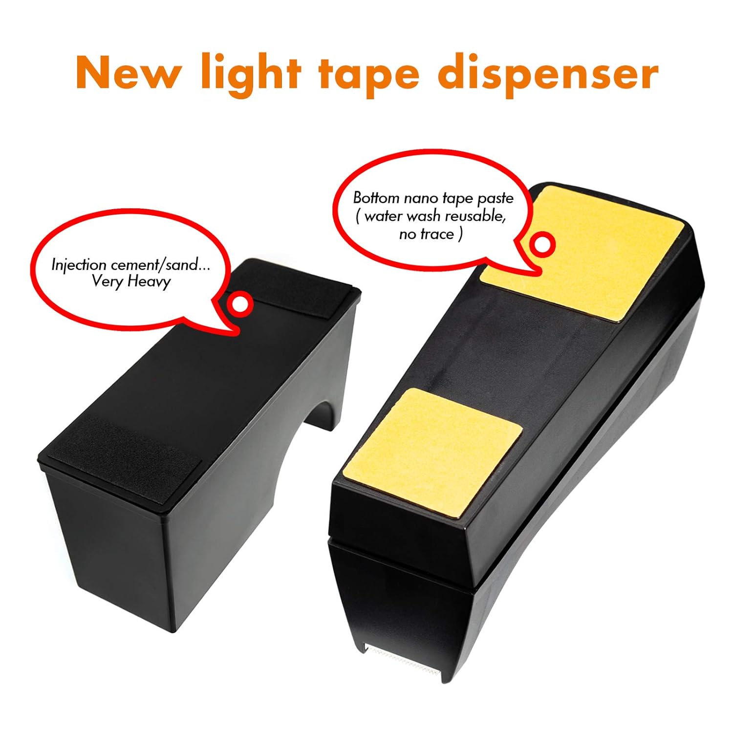 Office Desktop Tape Dispenser with 5 Roll Invisible Tape [0.79 x 790 in], Total Length of 4740 in, Non-Skid Pad Design, Wide Application for School, Home, Black: Industrial & Scientific