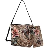 Sannovo Leather Purses for Women Crossbody Purse Set Large Satchel Purse Bucket Tote Bag with PU Wallet