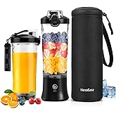 Portable Blender for Shakes and Smoothies- Personal Juicer 20 OZ Electric Protein Shaker Bottle with Insulated Sleeve, USB-C Rechargeable,Travel Lid-Small Blender Cup for Kitchen, Office, Gym,Travel