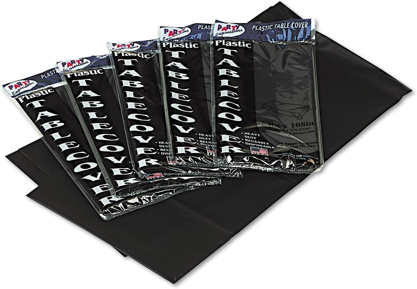 Best Tablemate Table Set Rectangular Table Covers, Heavyweight Plastic